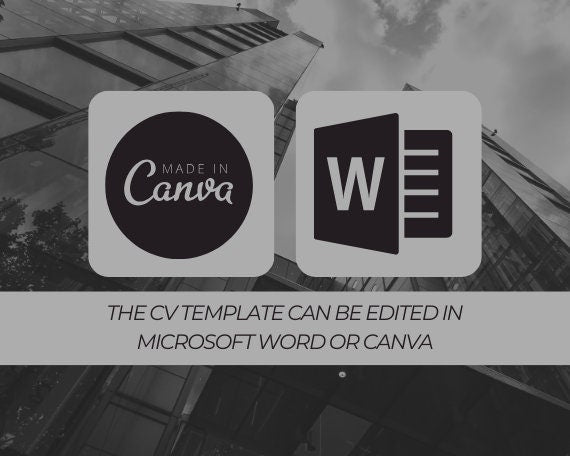 Professional Resume Template, Cover Letter Template for Word & Pages, CV Template with Photo, Resume and CV Template