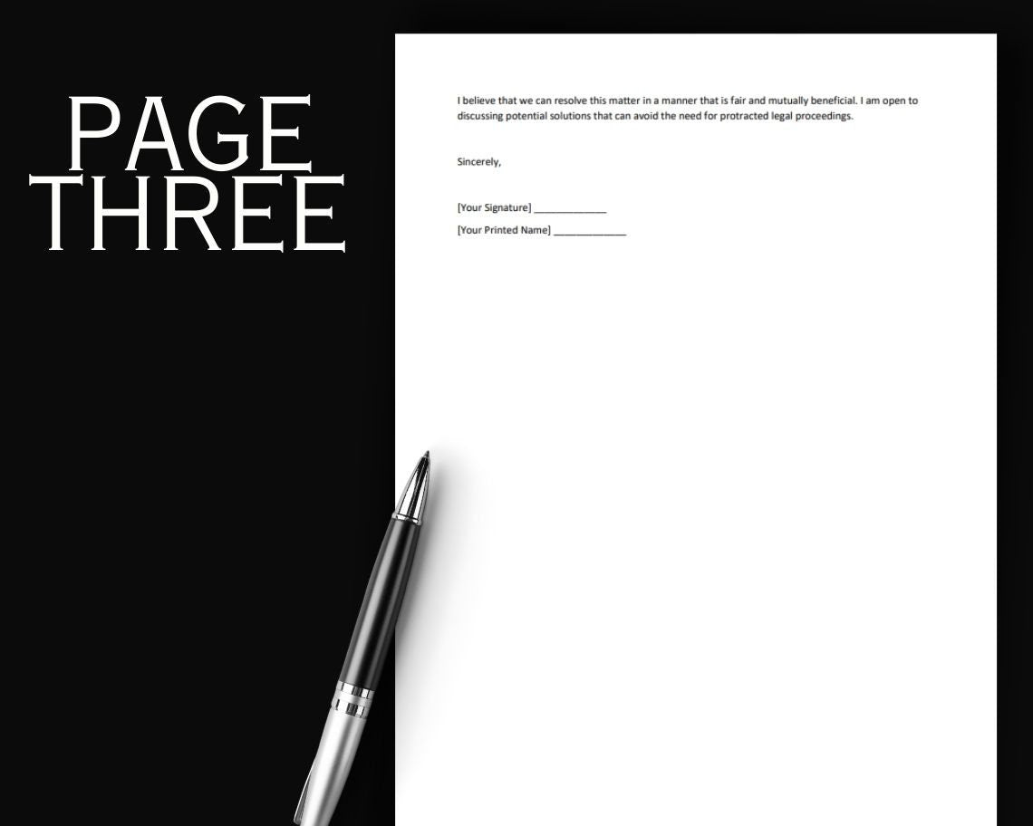 Letter Before Claim | Legal Document Lawyer Certified Binding Contract | Save Money on Legal Fees Instant Printable Download Easily Editable