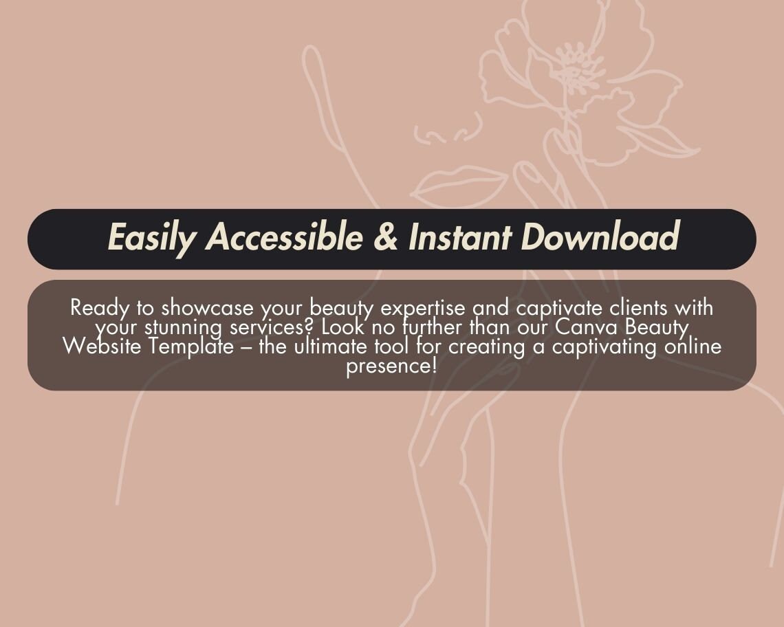 Canva Beauty Website Template | Website Landing Page For Beauticians | Easy One Page Web Design | Simple Cosmetic Website Design