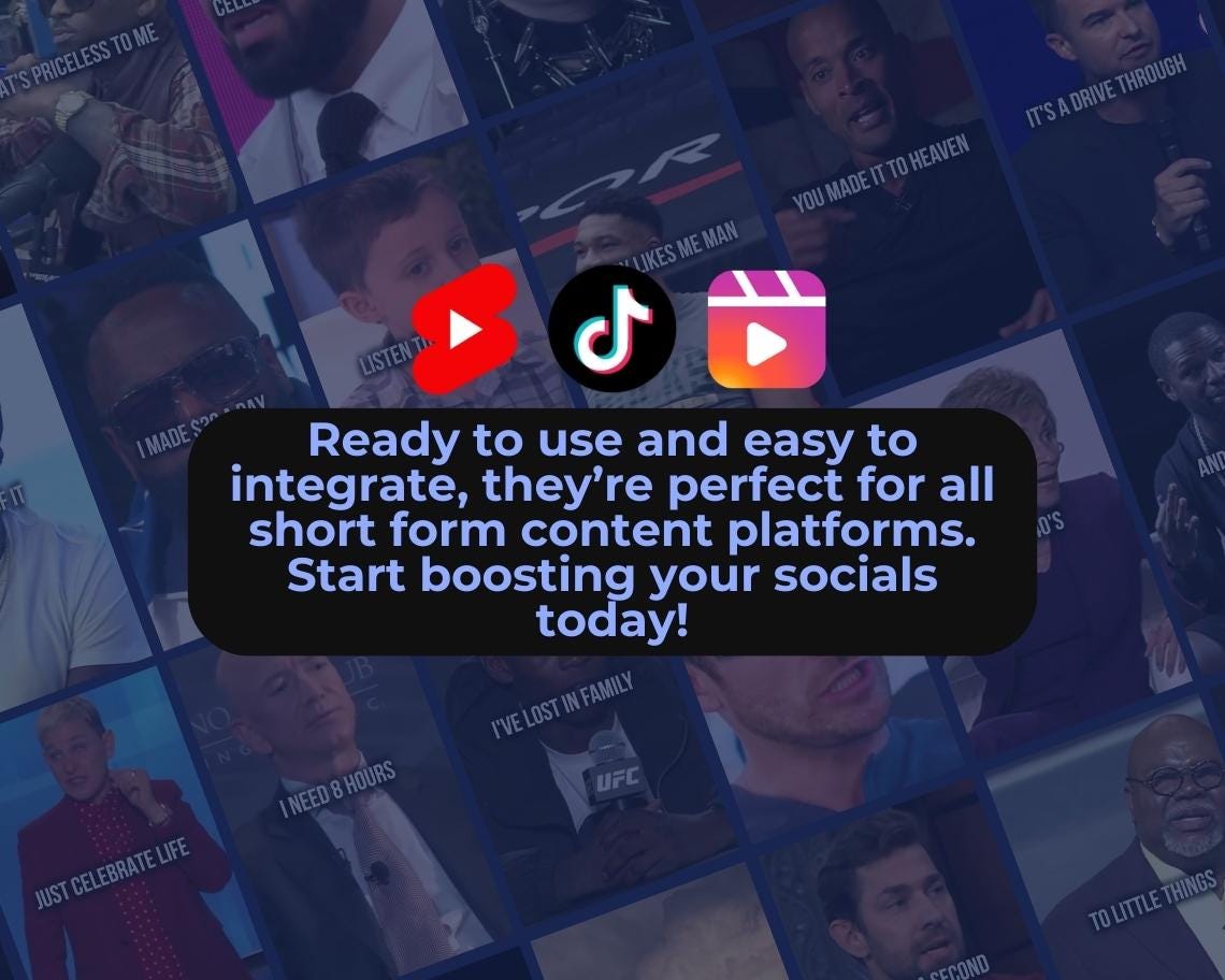 2000 Viral Reels | DFY Done For You Viral Clips | TikTok Instagram Reels Facebook Youtube Shorts | English Subtitled Videos Ready To Post