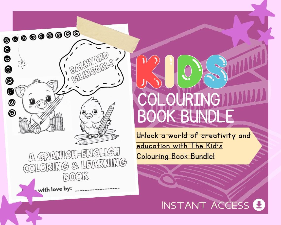Kids Colouring Book BUNDLE | 3000 Themed Graphic Pages For Children | Kids & Adults Art Books | Printable Drawing And Colour Sheets |