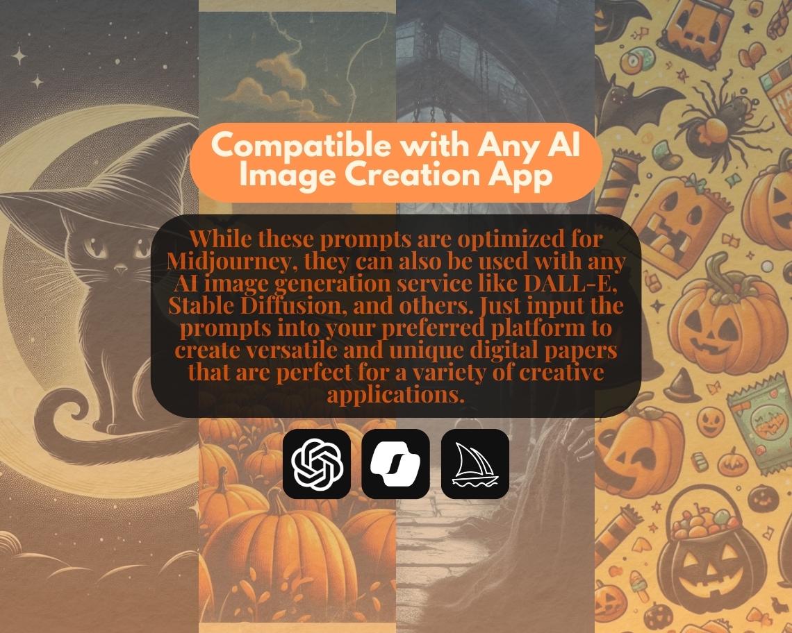 2200 Midjourney Halloween Prompts | AI Graphic Design Prompt Bundle | Automated Intelligence Prompts For Digital Halloween Graphics |
