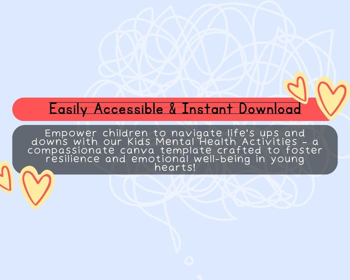 Kids Mental Health Activities  | Children's Learning Sheet | Teaching Kids & Toddlers Pages | Kids Education For A Healthy Mind