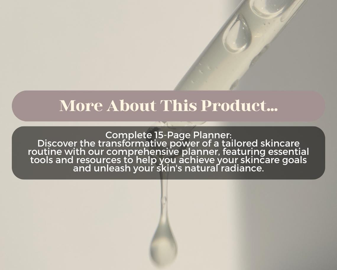 Skincare Planner | Goodnotes, Ipad, Notability, Canva | Daily/Weekly/Monthly Planner | Skin Care Routine Exfoliation Facial Beauty Tracker