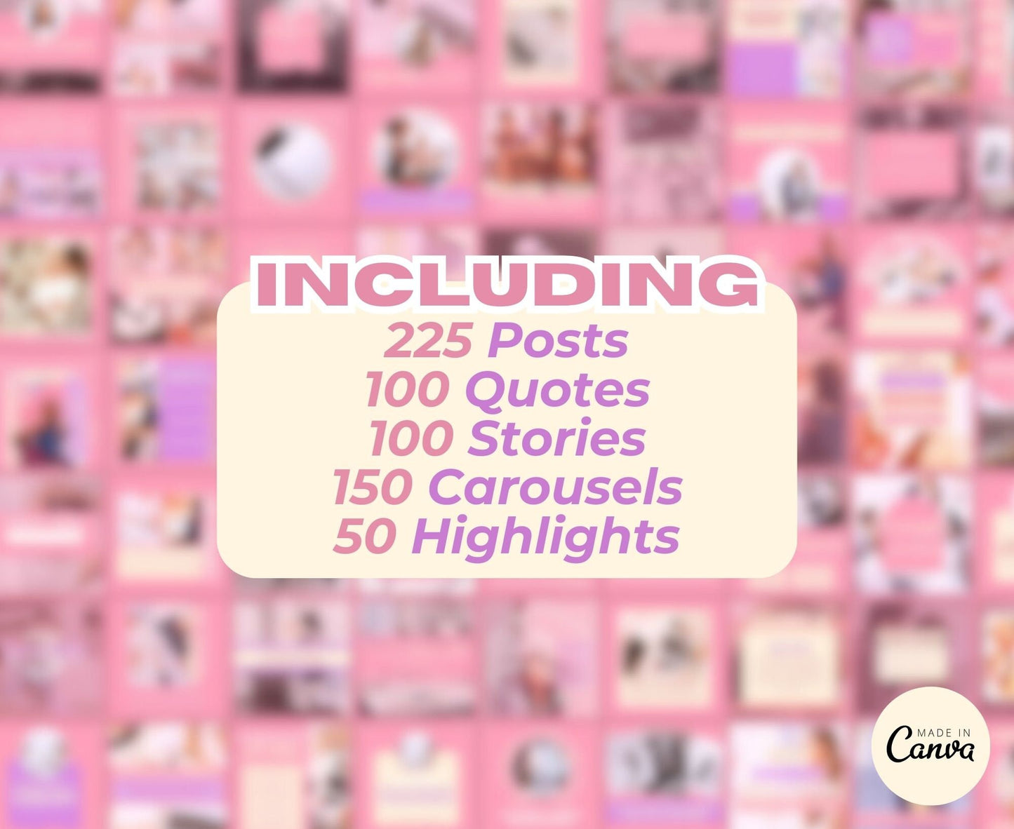 Over 625 Editable Pastel Instagram Templates for Canva | Social Media Graphics | Boho Chic IG Templates | Instagram Story & Post Designs