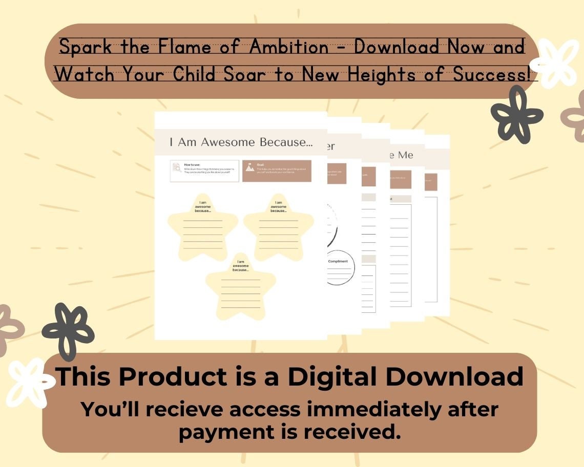Kids Awesome Motivation Worksheet  | Children's Learning Sheet | Teaching Kids & Toddlers Pages | Kids Education For Inspiration