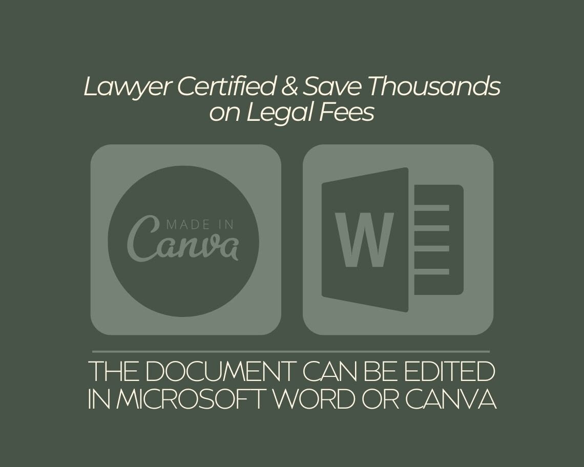 Rental Agreement | Legal Document Lawyer Certified Binding Contract | Save Money on Legal Fees Instant Printable Download Easy Edit