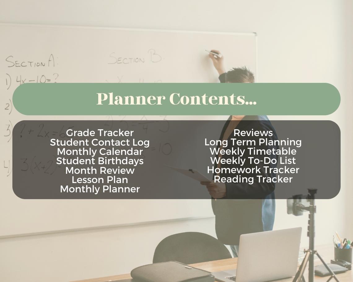 Teacher Planner | Goodnotes, Ipad, Notability, Canva | Lesson Teaching Planner | Studying & Educational Learning Digital Tracker