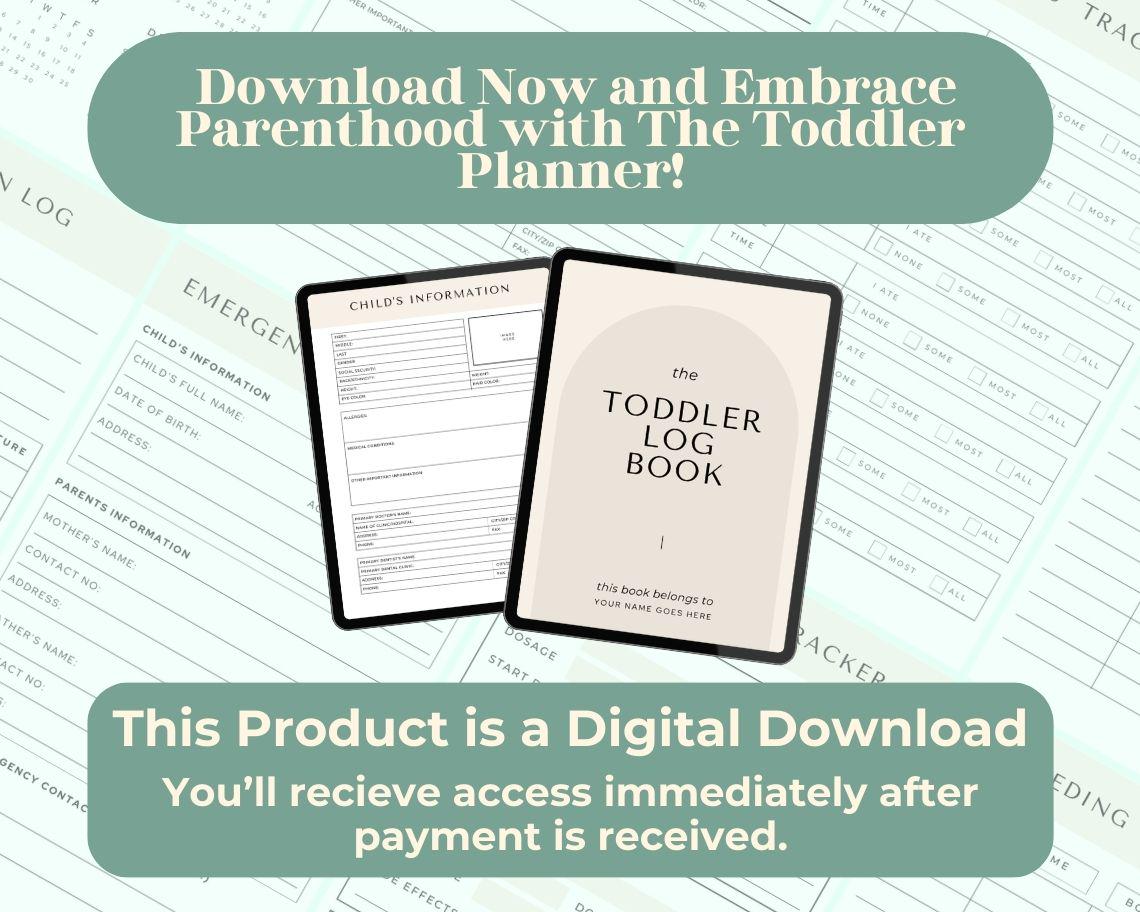 Toddler Planner | Goodnotes, Ipad, Notability, Canva | Daily/Weekly/Monthly Planner | Nursery Kindergarten Baby & Children Preschool Tracker