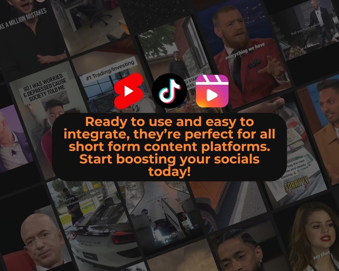 800 Motivational Reels | DFY Done For You Viral Clips | TikTok Instagram Reels Facebook Youtube Shorts | English Subtitled Ready To Post