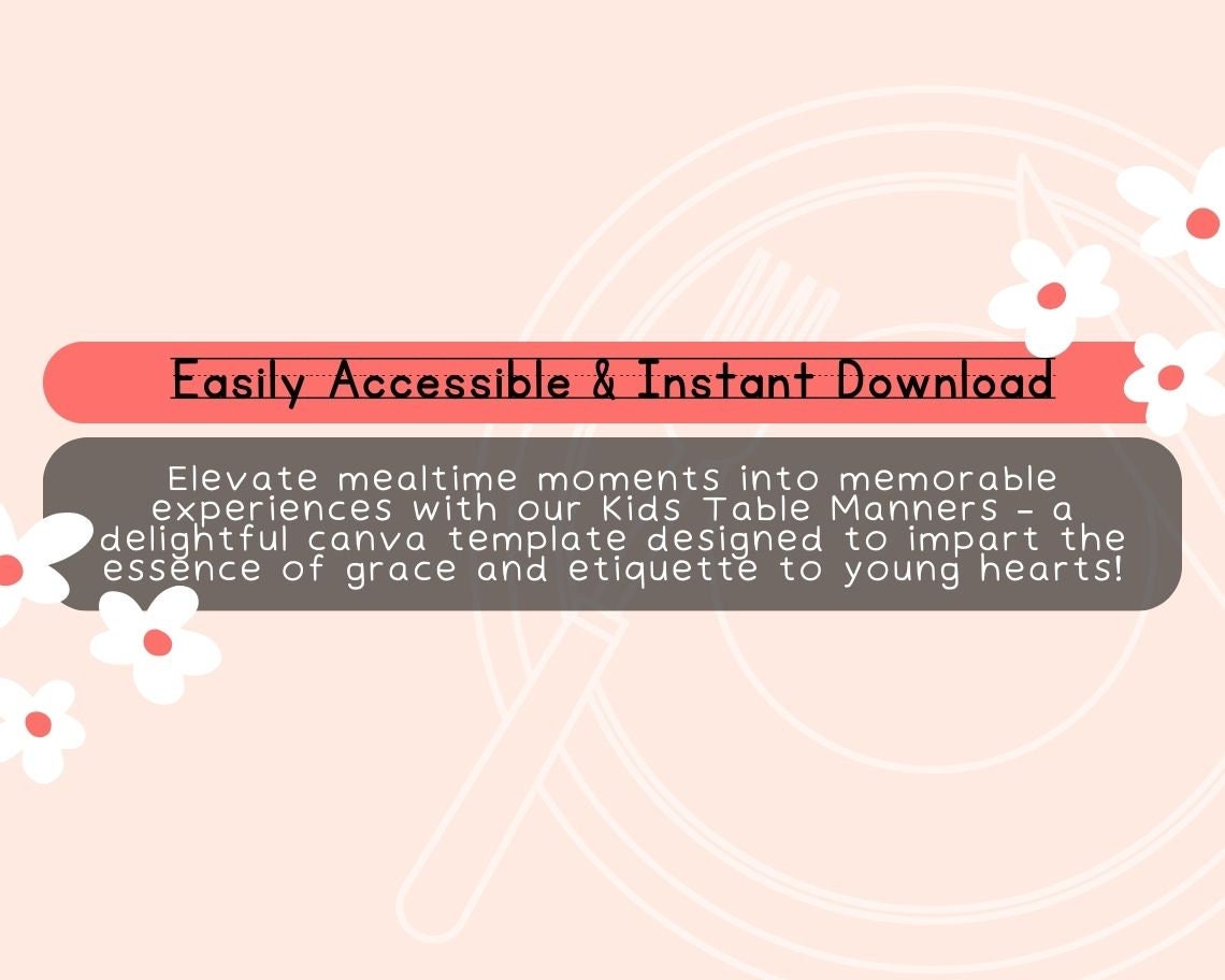 Kids Table Manners | Children's Learning Sheet | Teach Kids & Toddlers Pages | Kids Educational Templates For Learning Basic Etiquette