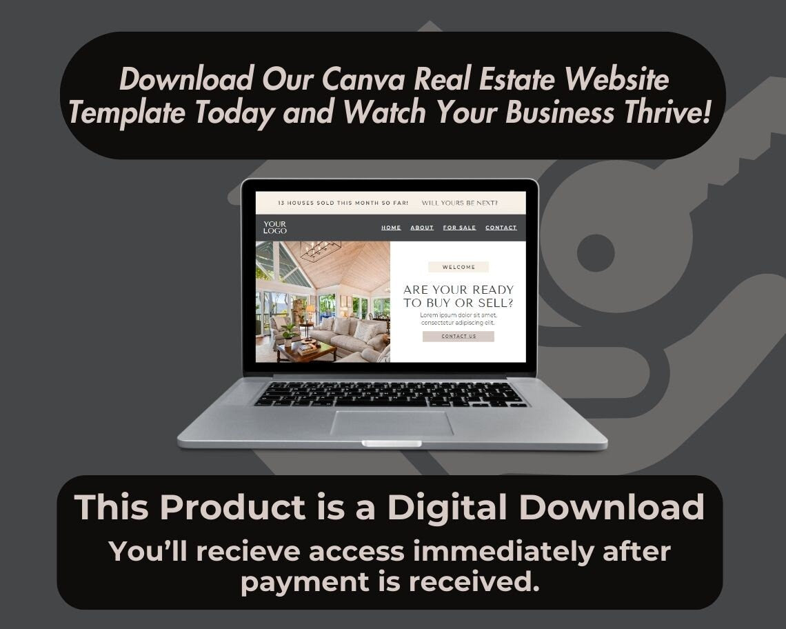 Canva Real Estate Website Template | Website Landing Page For Realtors | Easy One Page Web Design | Simple Estate Agent Website Design
