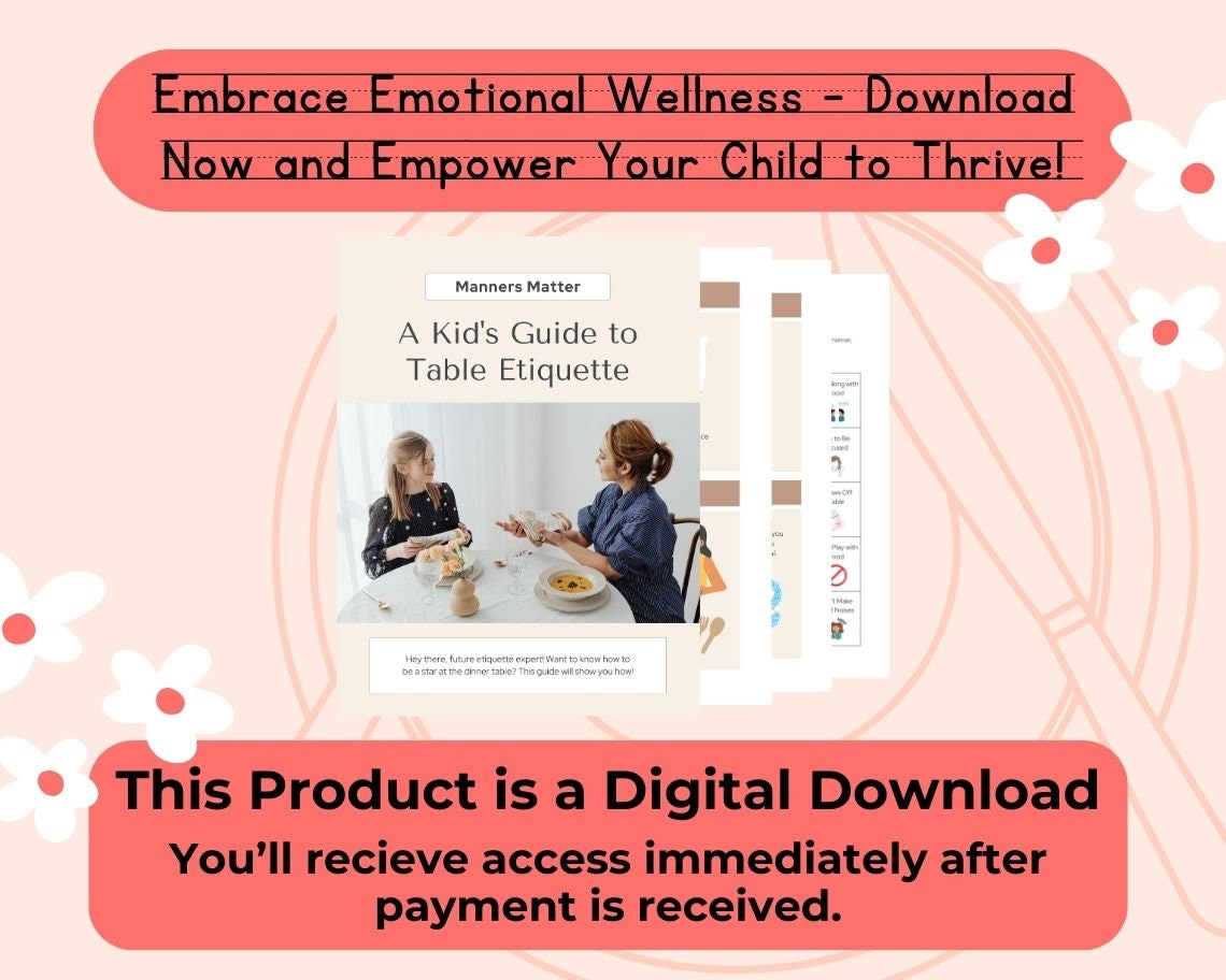 Kids Table Manners | Children's Learning Sheet | Teach Kids & Toddlers Pages | Kids Educational Templates For Learning Basic Etiquette