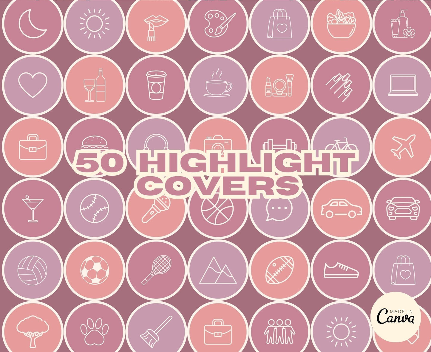 Beauty Instagram Template Posts Editable on Canva | 325 Social Media Graphics | Pink Pastel Templates | Instagram Story and Post Designs