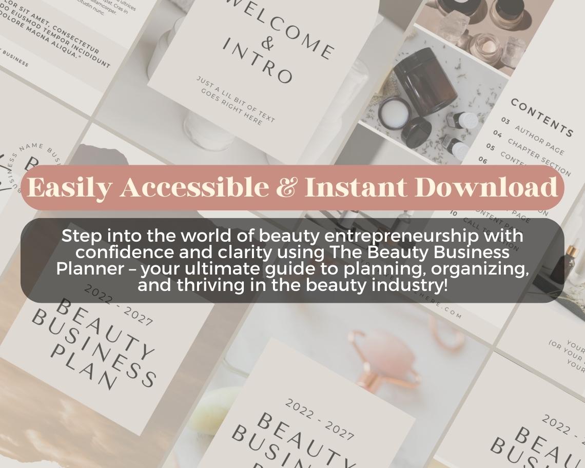 Beauty Business Planner | Goodnotes, Ipad, Notability, Canva | Daily/Weekly/Monthly Planner | Cosmetics Make Up Management Tracker