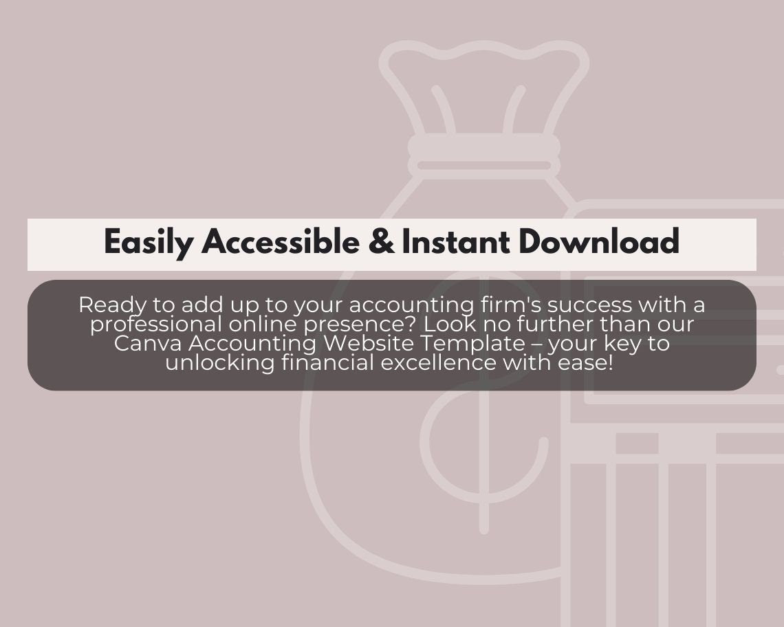 Canva Accounting Website Template | Website Landing Page For Accountants & Finance | Easy One Page Web Design | Create a Site With Canva
