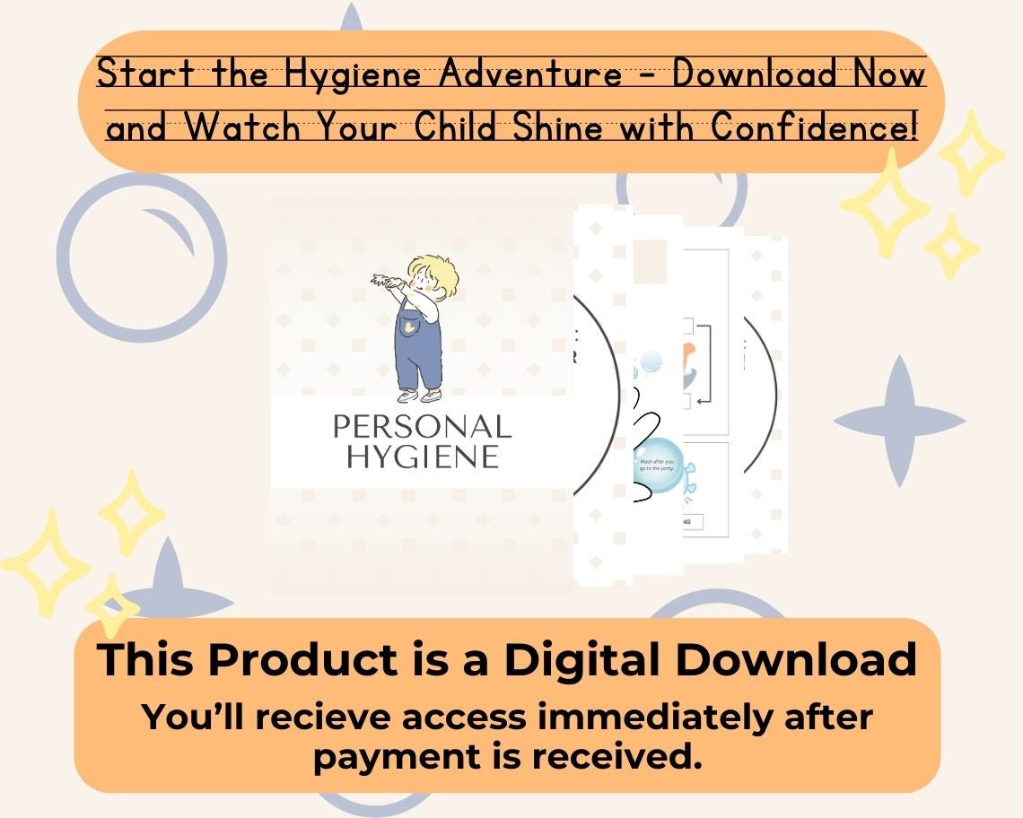 Kids Personal Hygiene | Childrens Learning Sheet | Teach Kids & Toddlers Pages | Kids Educational Templates For Learning Basic Habits