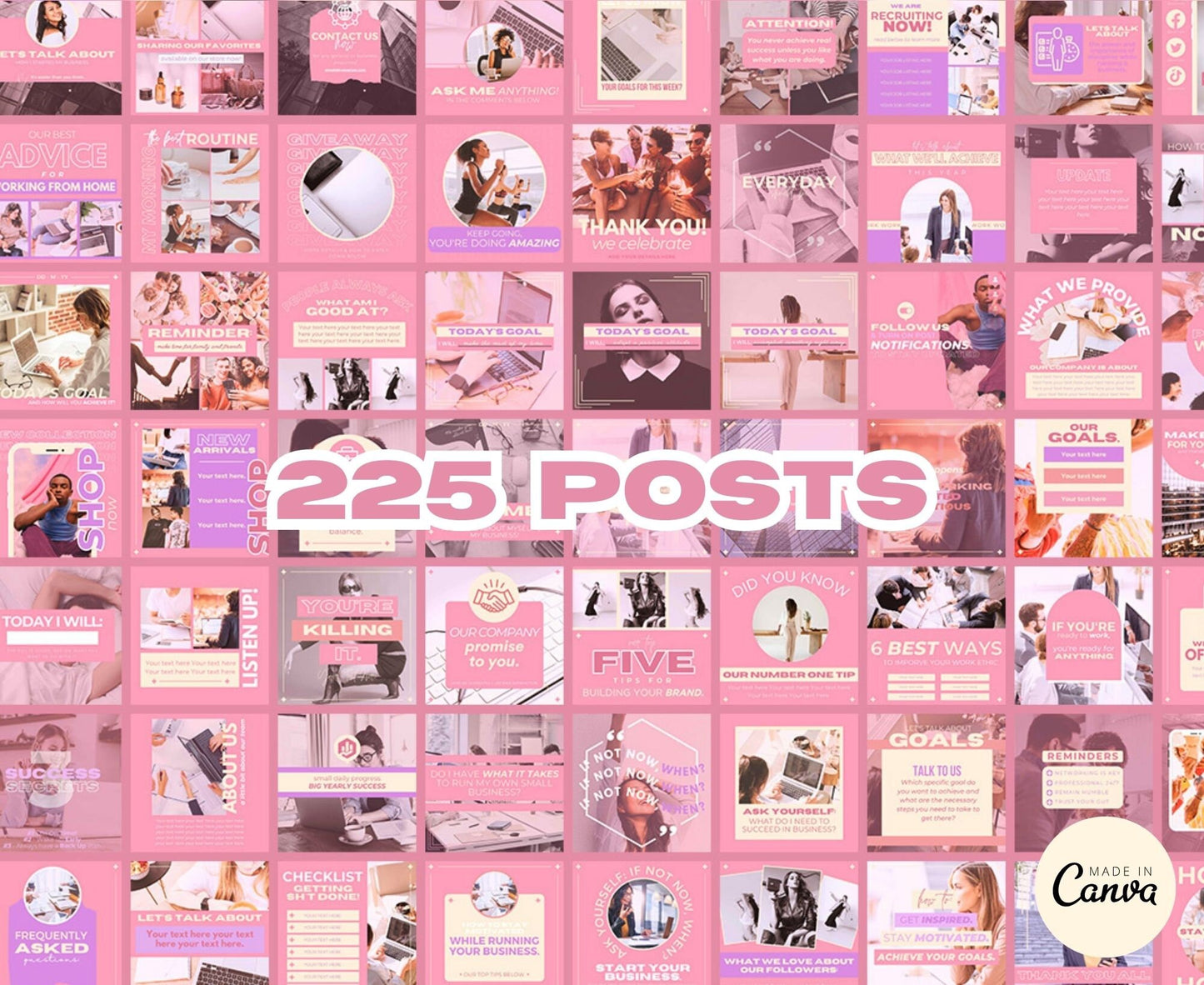 Over 625 Editable Pastel Instagram Templates for Canva | Social Media Graphics | Boho Chic IG Templates | Instagram Story & Post Designs