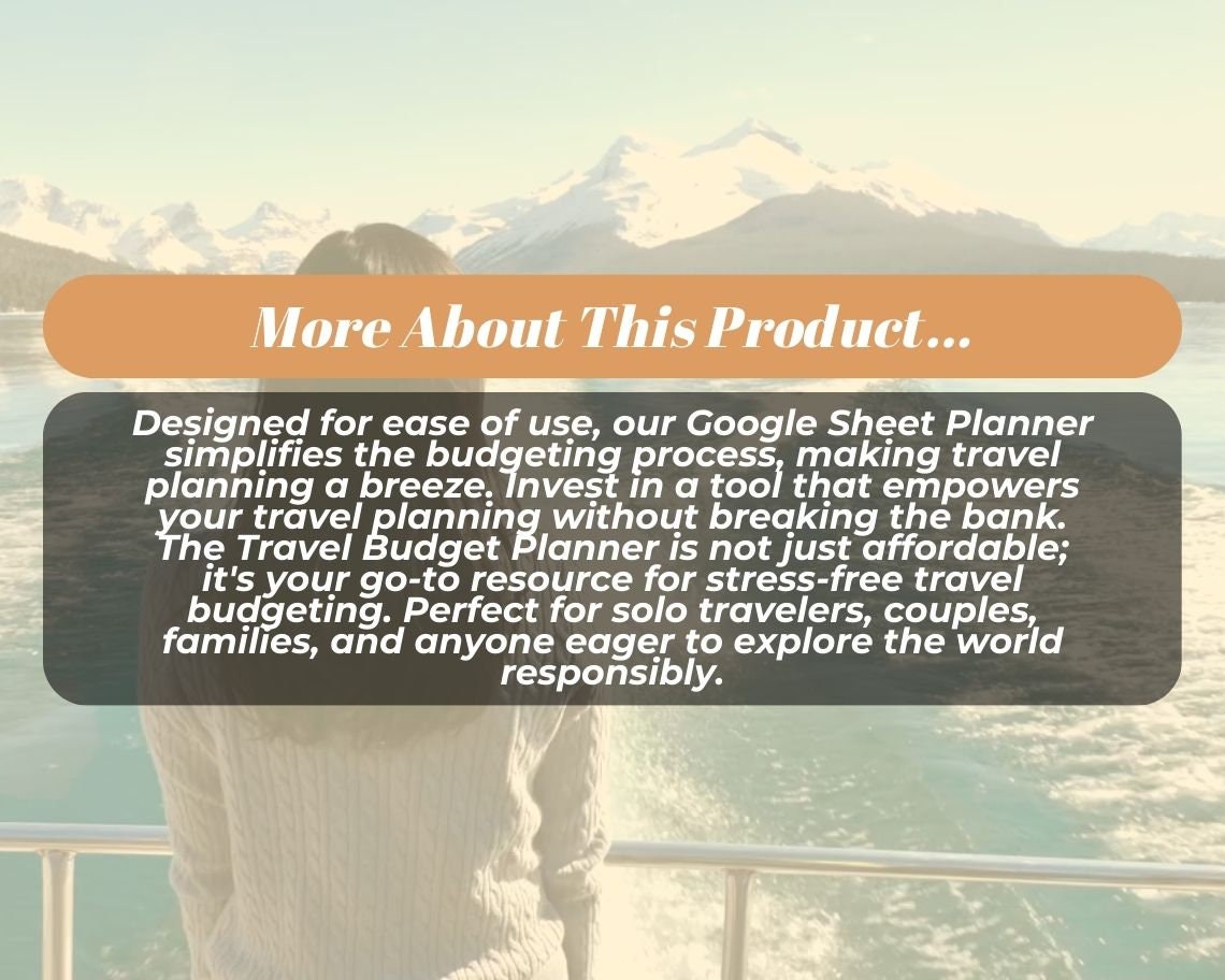 Travel Budget Planner | Holiday Expense Tracker | Travel Cheat sheet Google Sheet Expenses Plan | Travelling Budgetting Spreadsheet
