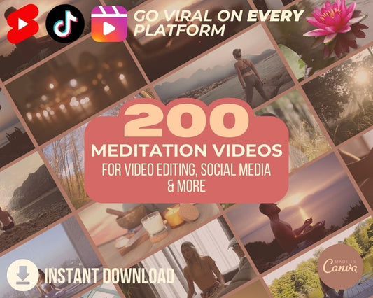 200 Meditation Spiritual Yoga Videos | HD Tranquil Stock Footage Films | High Quality Zen Clips Bundle | HQ Calming Serene Landscapes