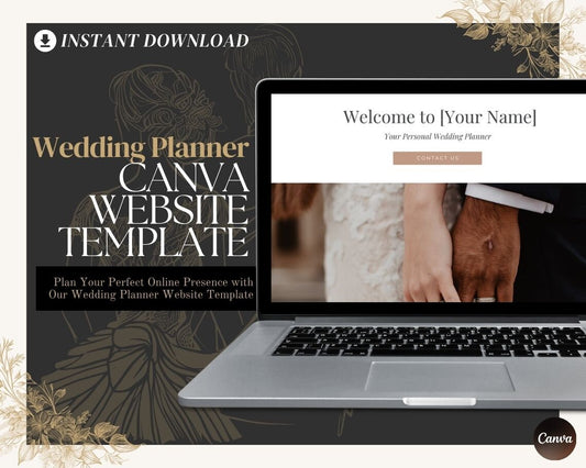 Canva Wedding Planner Website Template | Website Landing Page For Bridal Consultant | Easy One Page Web Design | Create a Site With Canva
