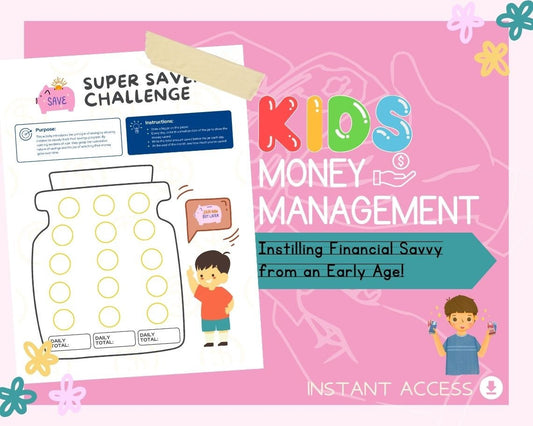 Kids Money Management | Childrens Learning Sheet | Teach Kids & Toddlers Pages | Kids Educational Templates For Basic Finance and Saving