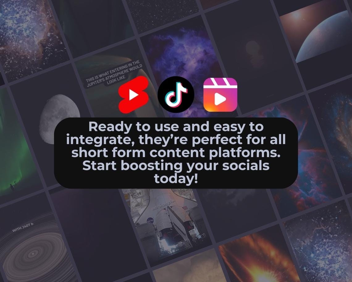 1000+ Space & Universe Reels | Aesthetic Stock Footage Viral Clips | TikTok Instagram Reels Facebook Youtube Shorts | Easy To Edit Videos