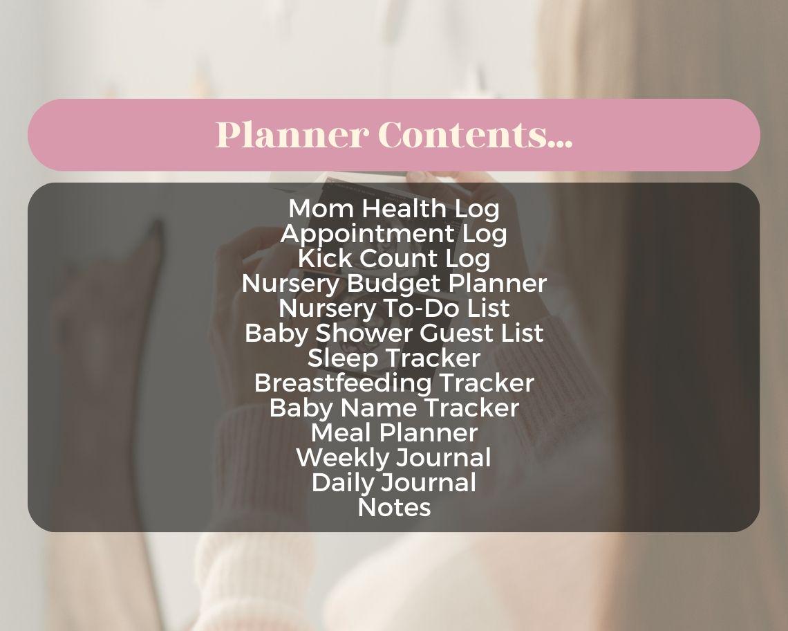 Pregnancy Planner | Goodnotes, Ipad, Notability, Canva | Daily/Weekly/Monthly Planner | Fertility Birth Cycle Pregnant Woman Tracker