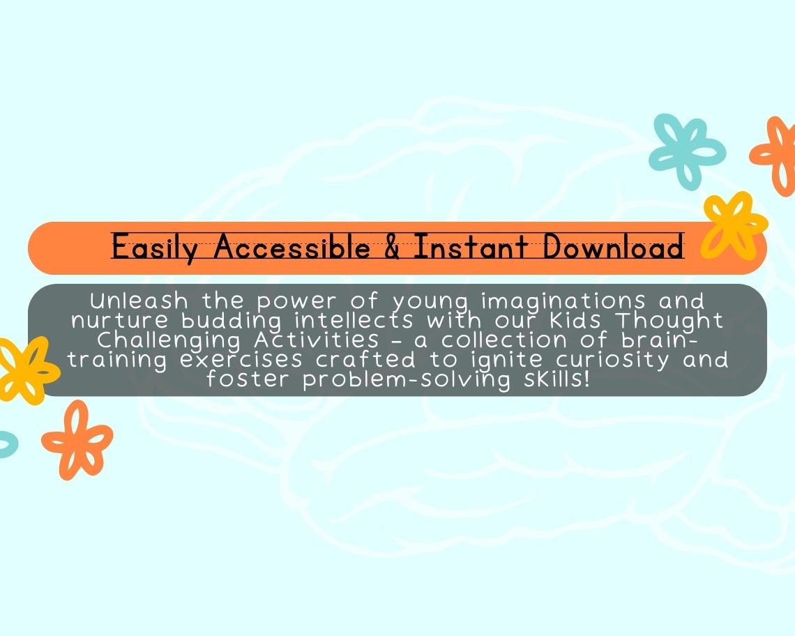 Kids Thought Challenging Activities  | Children's Learning Sheet | Teach Kids & Toddlers Pages | Kids Education For Brain Training and IQ