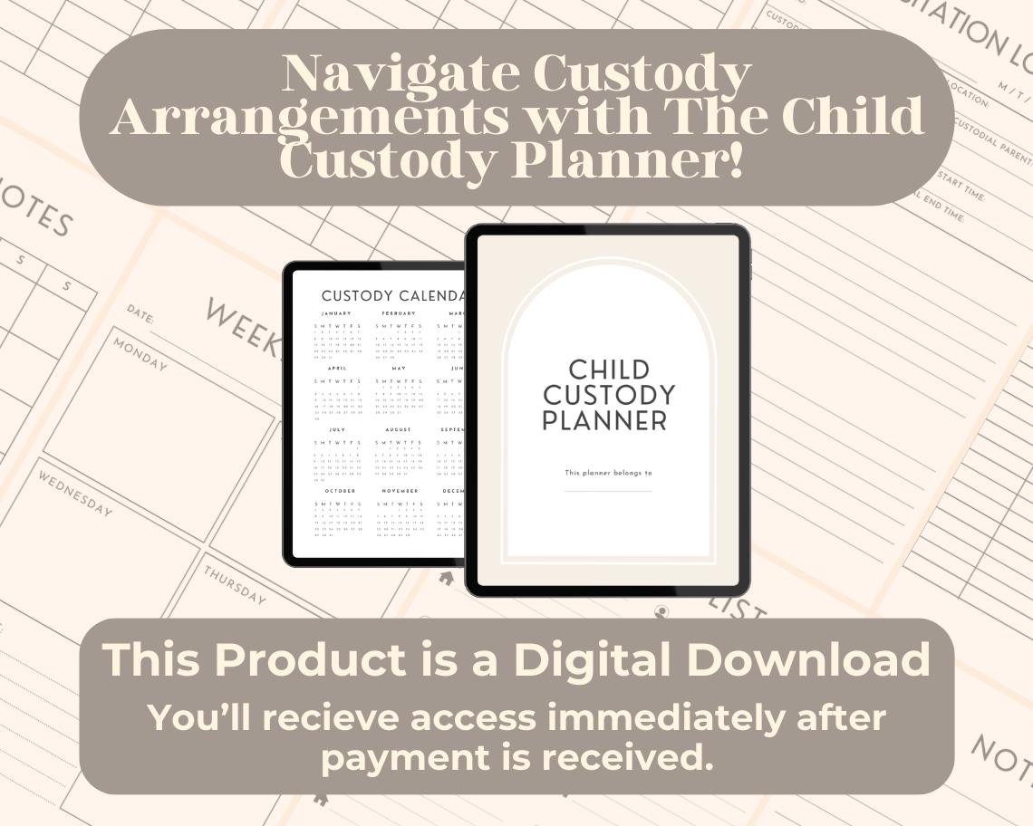 Child Custody Planner | Goodnotes, Ipad, Notability, Canva | Daily/Weekly/Monthly Planner | Custody Agreement Co Parenting Kids Tracker