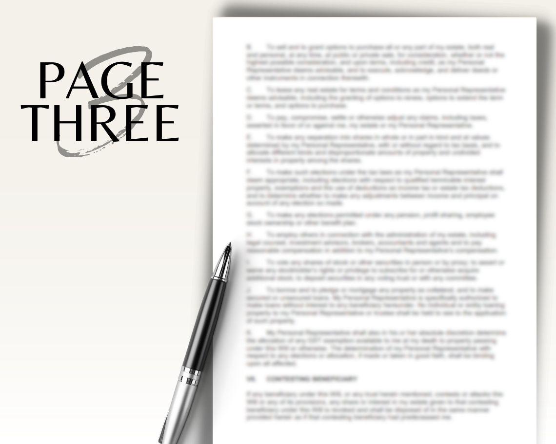 Last Will & Testament | Legal Document Lawyer Certified Binding Contract | Save Money on Legal Fees Instant Printable Download Easy Edit
