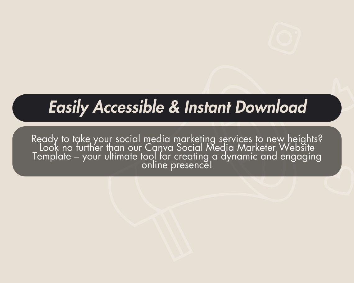 Canva Social Media Marketer Website Template | Website Landing Page For SMM Services | Easy One Page Web Design | Marketing Website Design