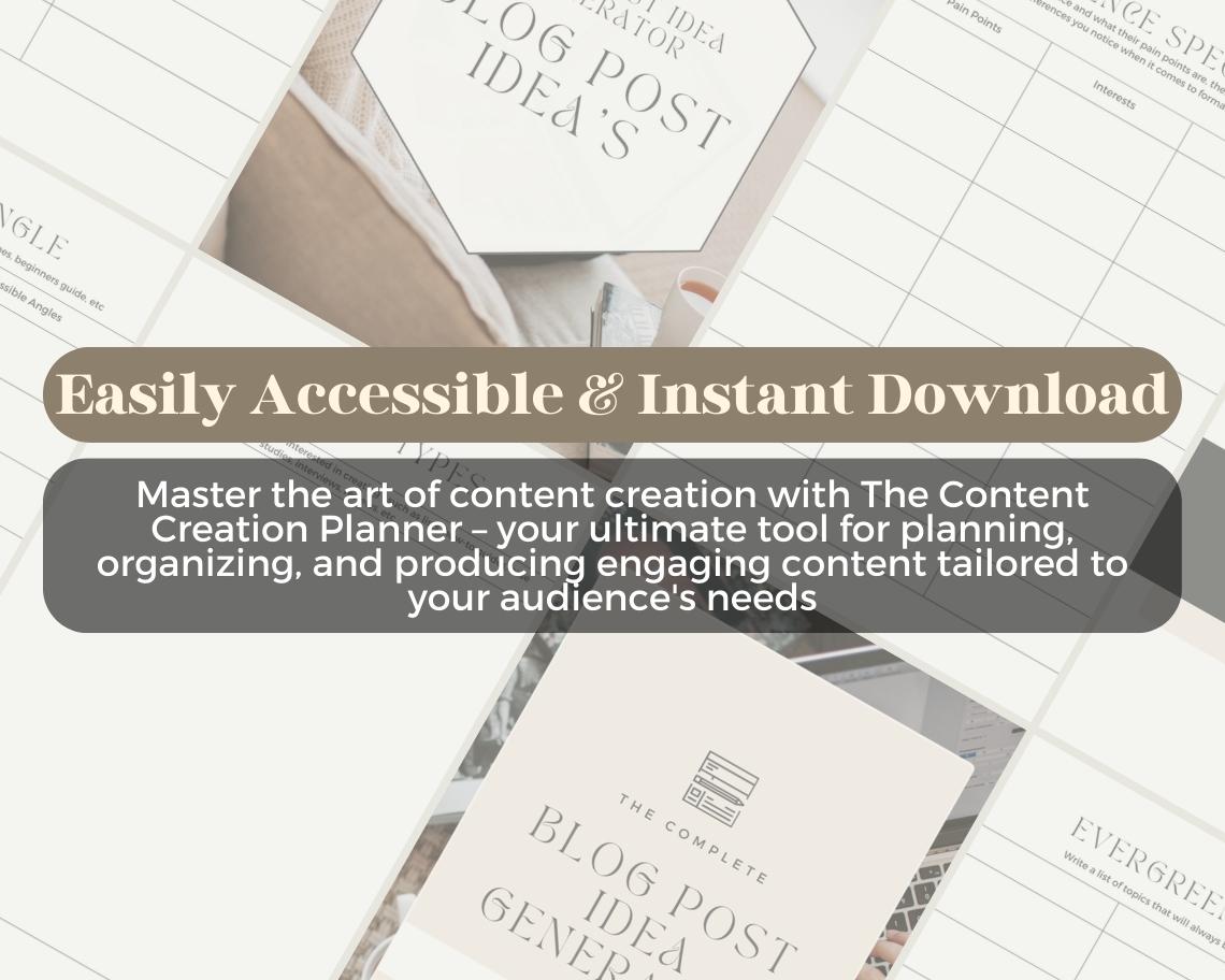 Blog Post Planner | Goodnotes, Ipad, Notability, Canva | Blogging Idea Planner | Bloggers Topic & Posting Inspiration Tracker For Engagement