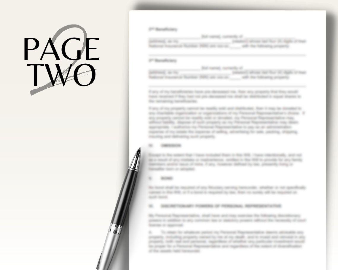 Last Will & Testament | Legal Document Lawyer Certified Binding Contract | Save Money on Legal Fees Instant Printable Download Easy Edit