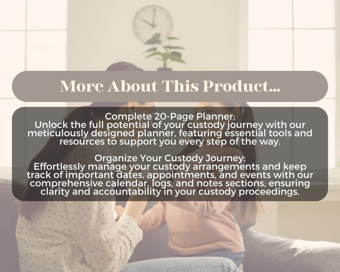 Child Custody Planner | Goodnotes, Ipad, Notability, Canva | Daily/Weekly/Monthly Planner | Custody Agreement Co Parenting Kids Tracker