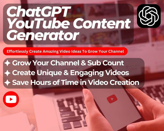ChatGPT YouTube Content Generator | Create Captivating YouTube Content | AI Development Tool for Creativity and Passive Income