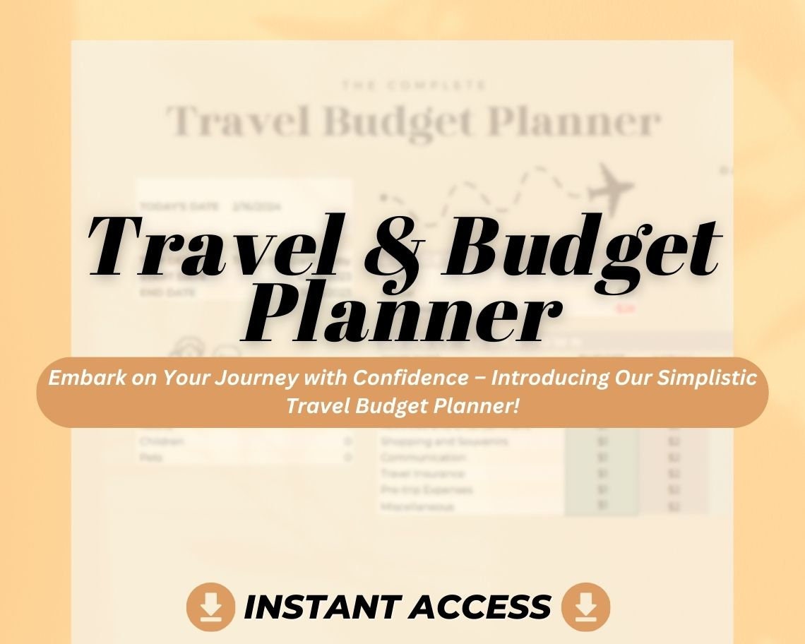 Travel Budget Planner | Holiday Expense Tracker | Travel Cheat sheet Google Sheet Expenses Plan | Travelling Budgetting Spreadsheet
