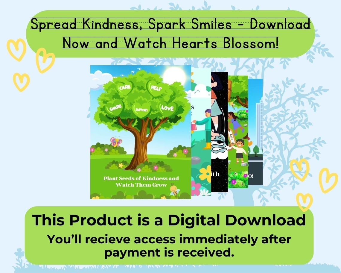 Kids Kindness Poster Quotes | Childrens Learning Sheet | Teach Kids & Toddlers Pages | Kids Educational Templates For Kindness and Manners