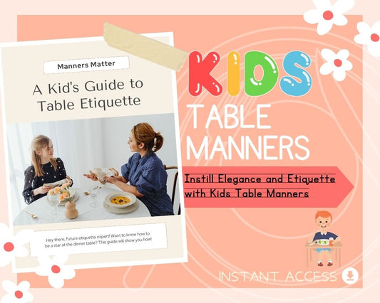 Kids Table Manners | Children's Learning Sheet | Teach Kids & Toddlers Pages | Kids Educational Templates For Learning Basic Etiquette