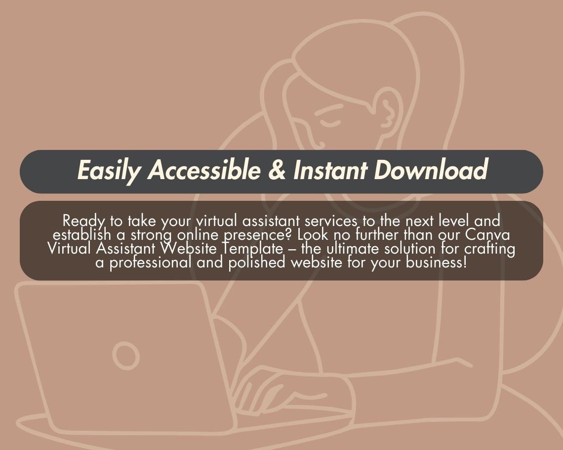 Canva Virtual Assistant Website Template | Website Landing Page For VAs & PAs | Easy One Page Web Design | Simple Assistant Website Design
