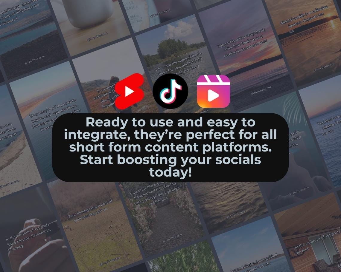 400 Mental Health Reels | DFY Done For You Viral Clips | TikTok Instagram Reels Facebook Youtube Shorts | English Captioned Ready To Post