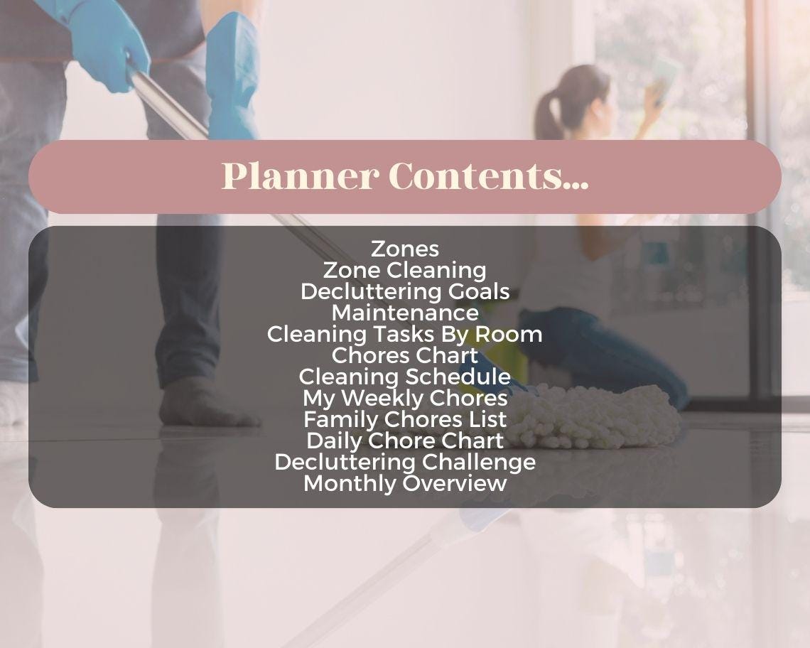 Cleaning And Decluttering Planner | Goodnotes, Ipad, Notability, Canva | Daily/Weekly/Monthly Planner | Clean Organising & Tidying Tracker