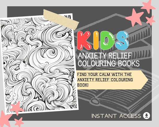 Anxiety Relief Colouring Book | 138 Calming Themed Graphic Pages | Kids & Adults Art Books | Printable Drawing Colour Sheets For All Ages |