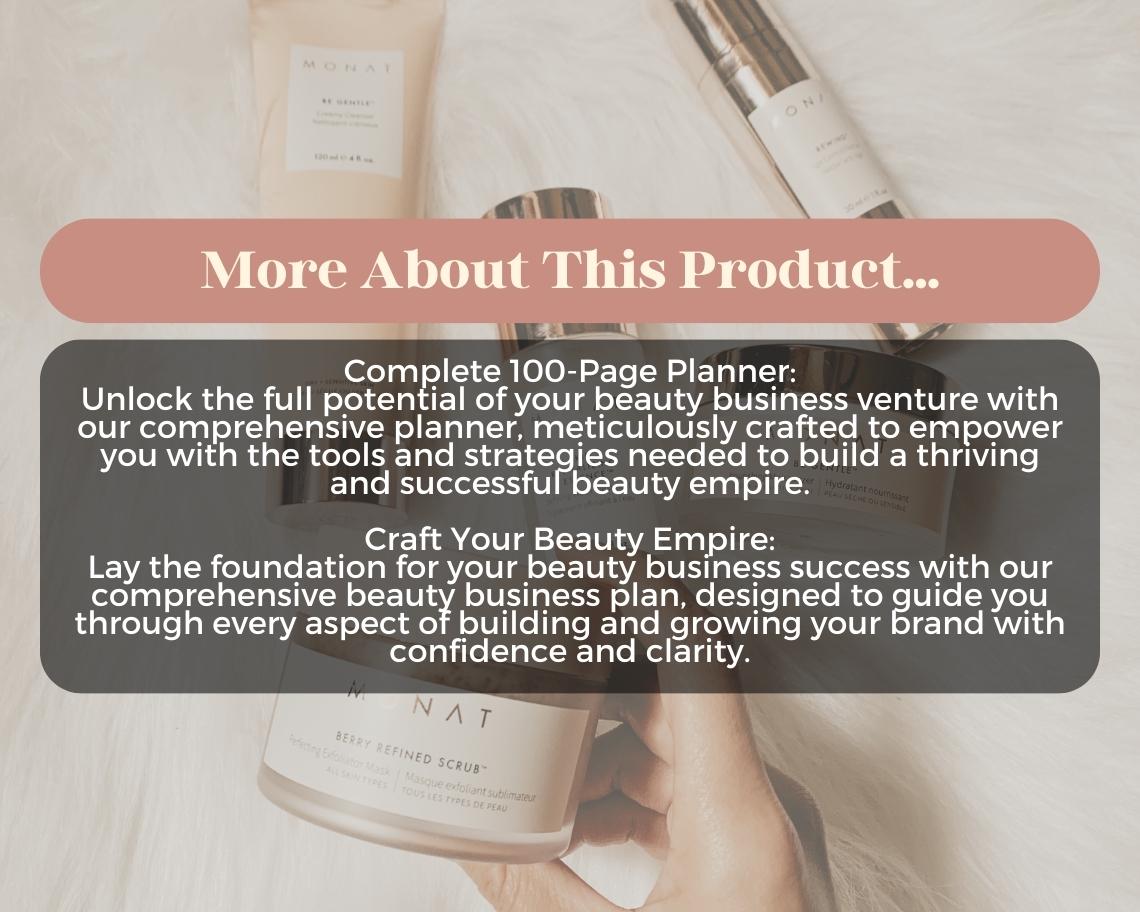 Beauty Business Planner | Goodnotes, Ipad, Notability, Canva | Daily/Weekly/Monthly Planner | Cosmetics Make Up Management Tracker
