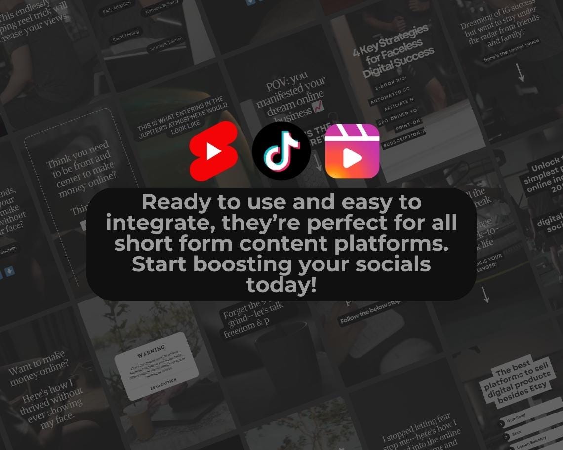 300 Faceless Man Reels | DFY Done For You Viral Clips | TikTok Instagram Reels Facebook Youtube Shorts | Captioned Ready To Post Videos