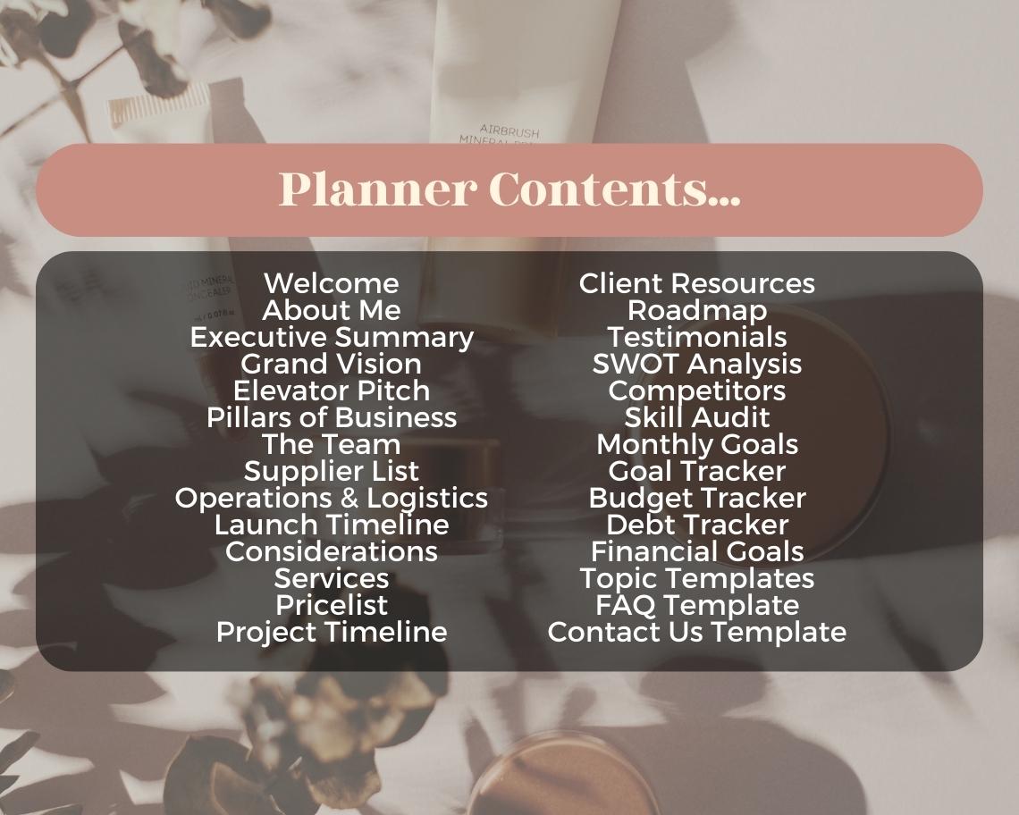 Beauty Business Planner | Goodnotes, Ipad, Notability, Canva | Daily/Weekly/Monthly Planner | Cosmetics Make Up Management Tracker