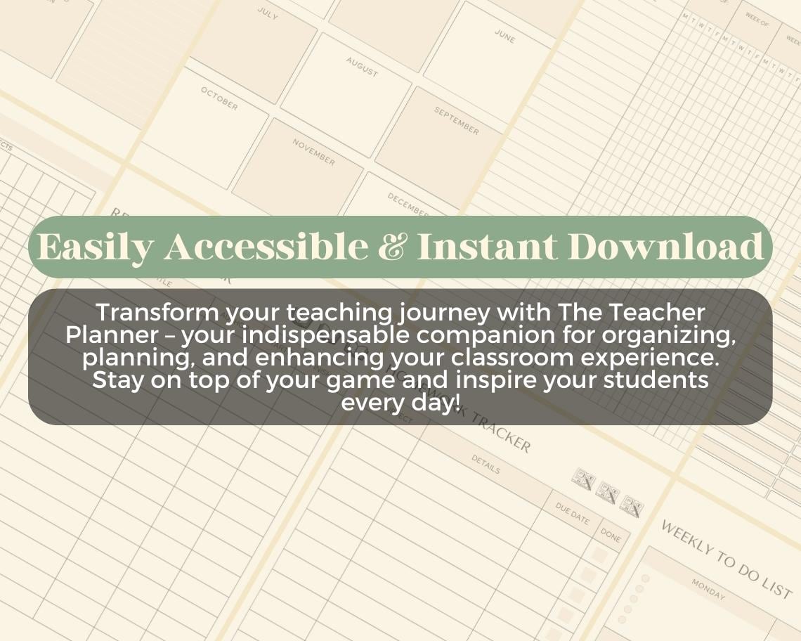 Teacher Planner | Goodnotes, Ipad, Notability, Canva | Lesson Teaching Planner | Studying & Educational Learning Digital Tracker