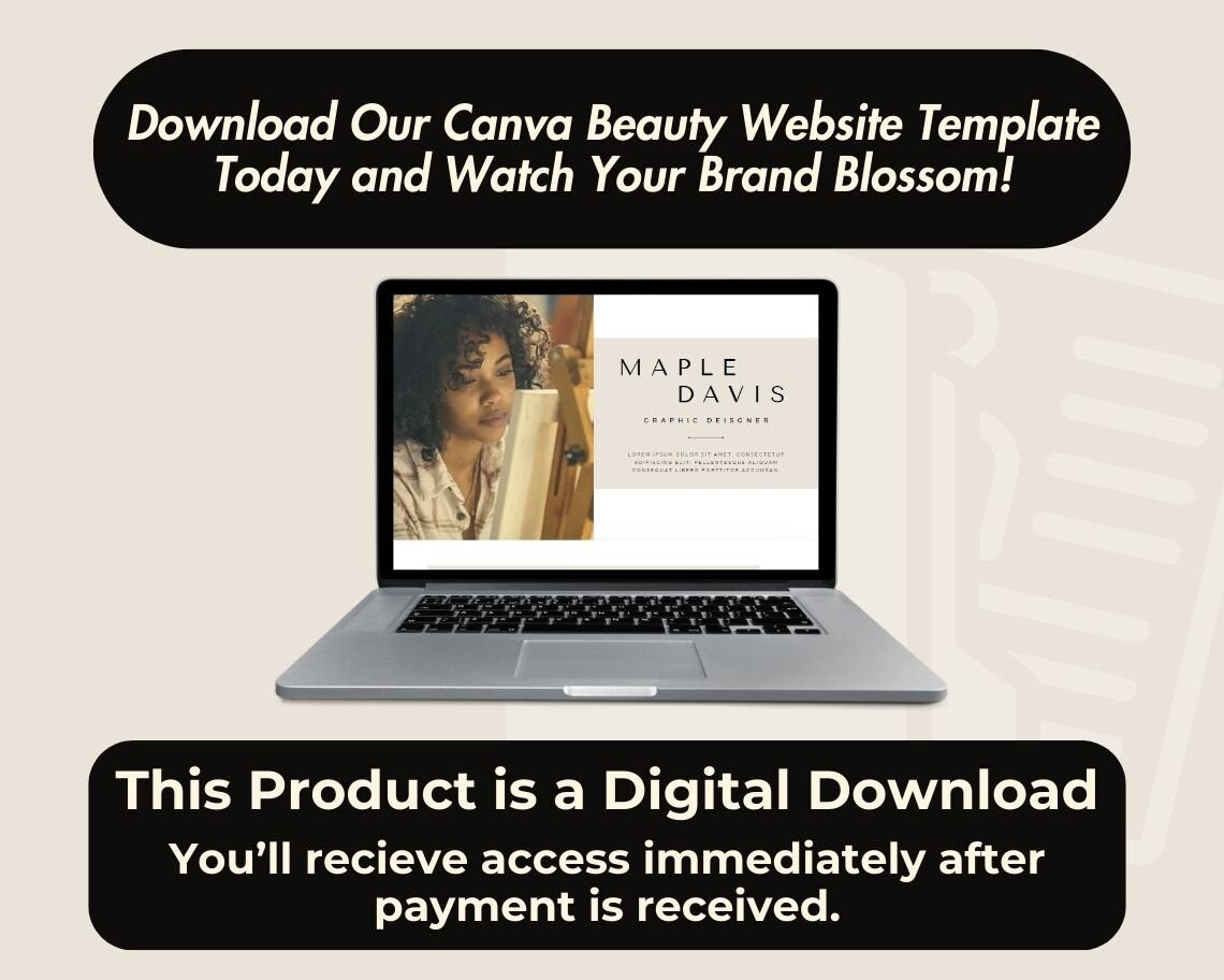 Canva Portfolio Website Template | Website Landing Page For Portfolios | Easy One Page Web Design | Simple Collage Website Design
