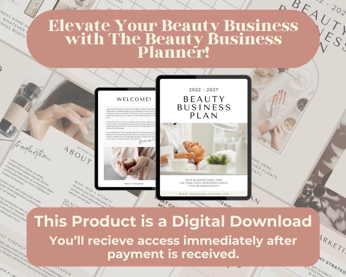 Beauty Business Planner | Goodnotes, Ipad, Notability, Canva | Daily/Weekly/Monthly Planner | Cosmetics Make Up Management Tracker