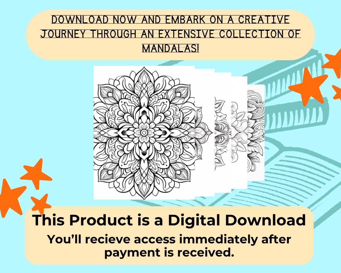 Big Mandala Colouring Book | 690 Mandala Themed Graphic Pages | Kids & Adults Art Books | Printable Drawing Colour Sheets For All Ages |